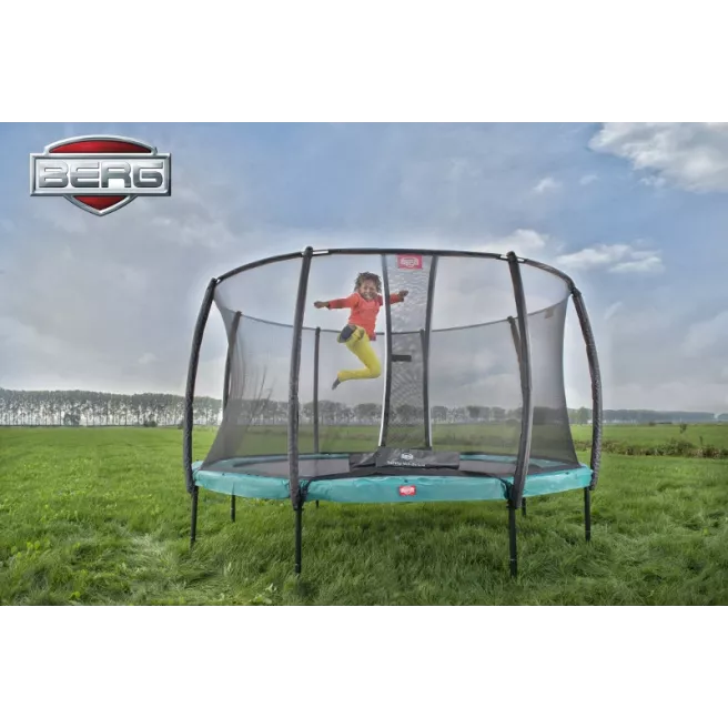 Trampoline Berg CHAMPION + filet de sécurité (sur pieds)