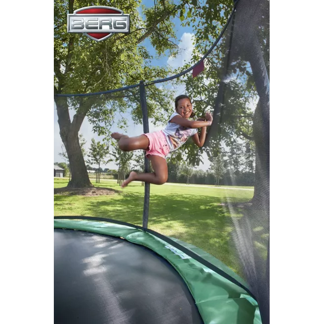 Trampoline Berg CHAMPION + filet de sécurité (sur pieds)